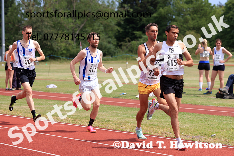 1500 metres, 2025 NEMAA Track and Field, Monkton. Photo: David T. Hewitson/Sports for All Pics